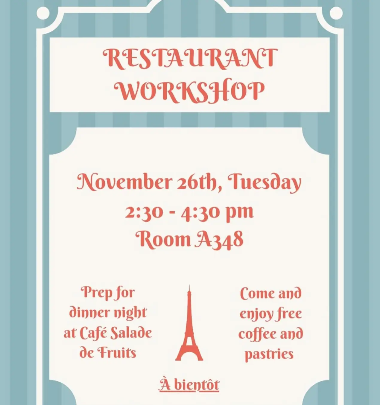Restaurant Workshop